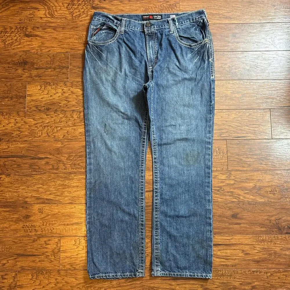 Ariat FR M4 Low Rise Bootcut Flame Resistant Denim Jeans Size 40X32 - Picture 2 of 8